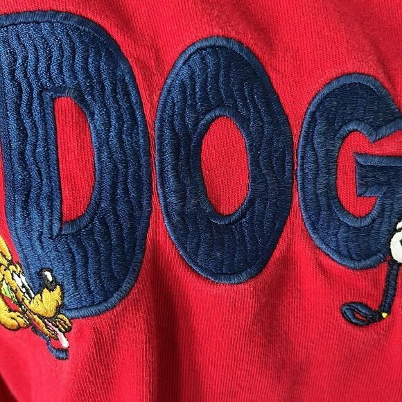 Vintage MICKEY ,INC Dog gone It Pluto and Mikey Appliqué/Embroidery Long Sleeve - Picture 4 of 9